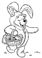A coloring page of winnie the pooh